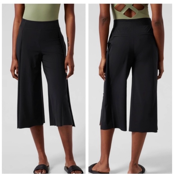 Athleta Pants - Athleta Cosmic Wrap Pants Black Size 12